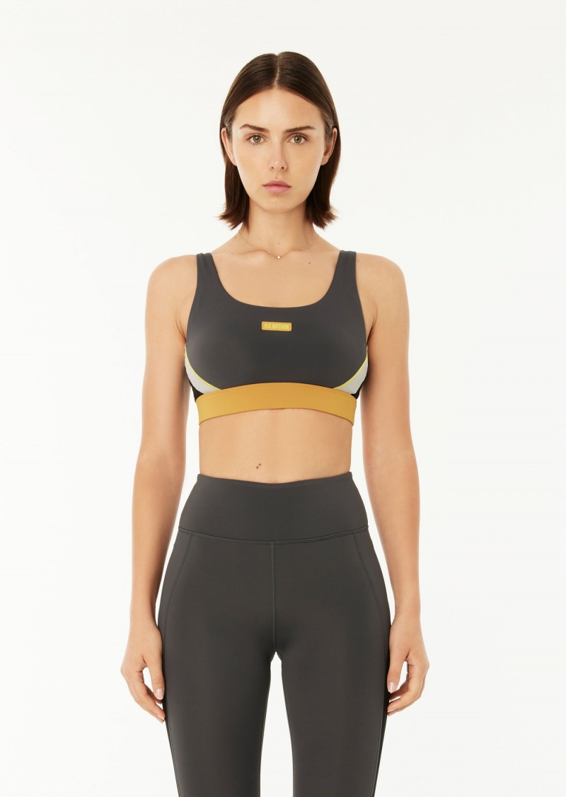 Dark Shadow P.E Nation Riochet Sports Bra | KPZXGQN-32