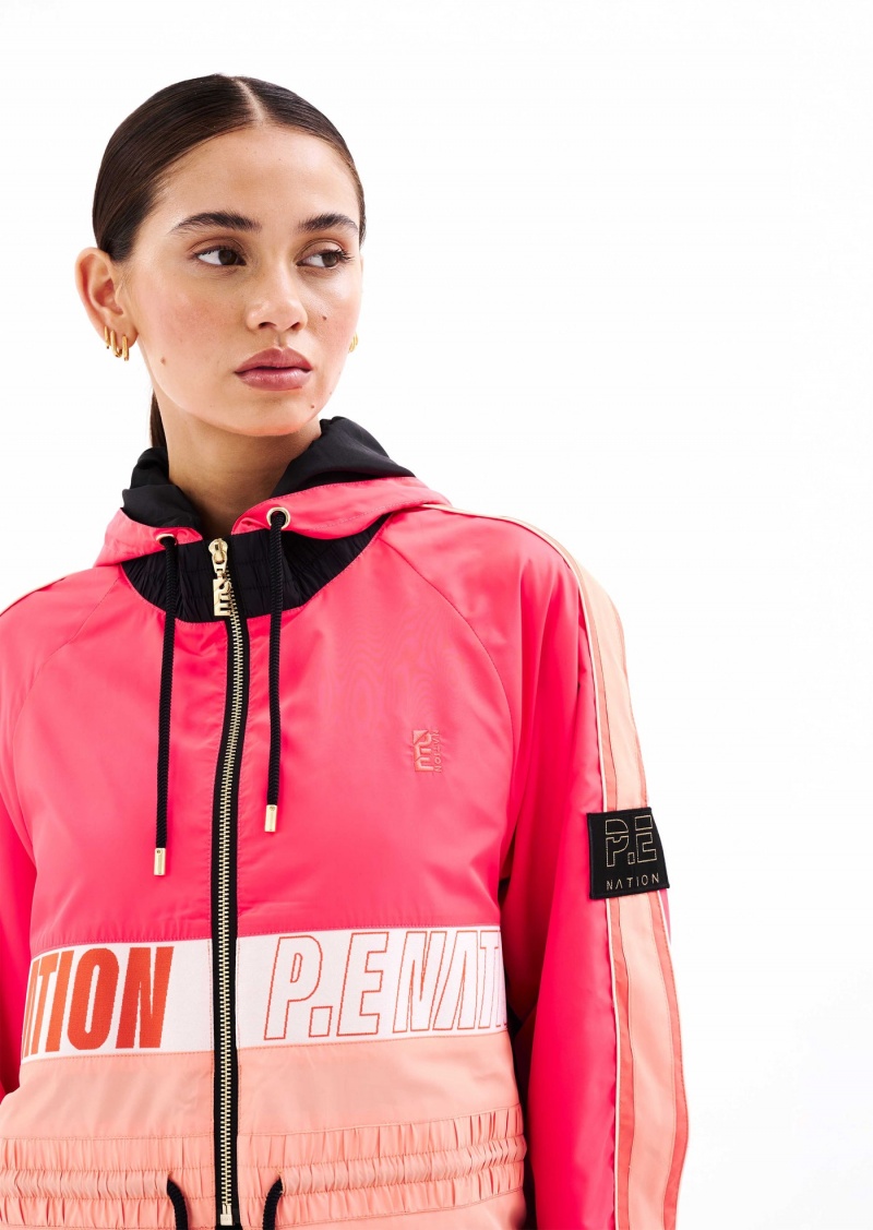 Diva Pink P.E Nation Cropped Man Down Jacket | KDZBTOA-28