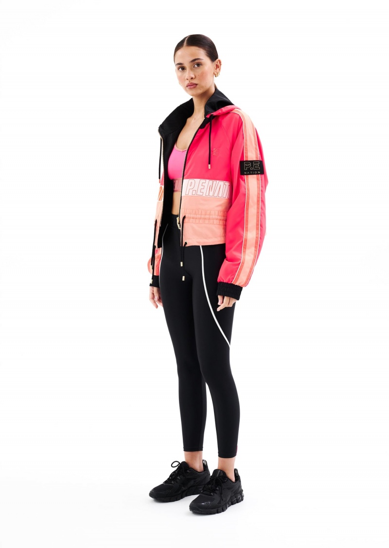 Diva Pink P.E Nation Cropped Man Down Jacket | KDZBTOA-28