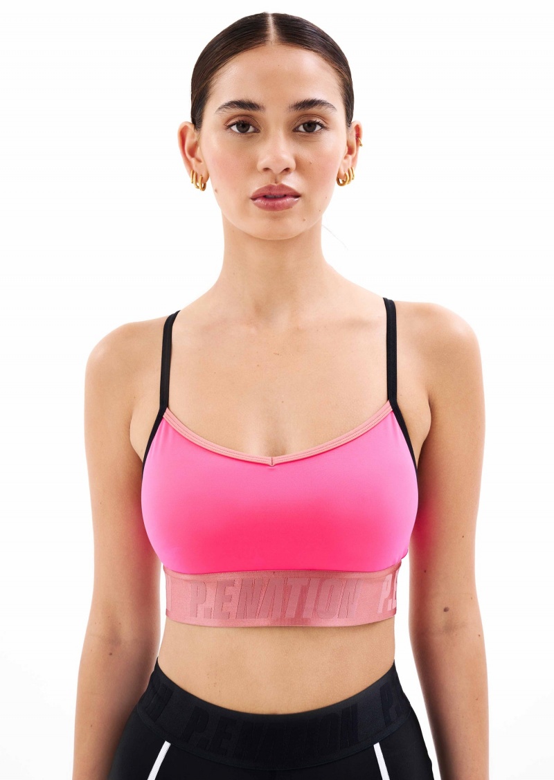 Diva Pink P.E Nation Verbena Sports Bra | TDHECBK-27