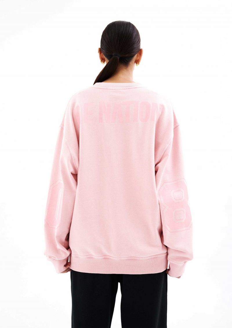 Flamingo Pink P.E Nation Backfield Sweater | DUKHQOC-17