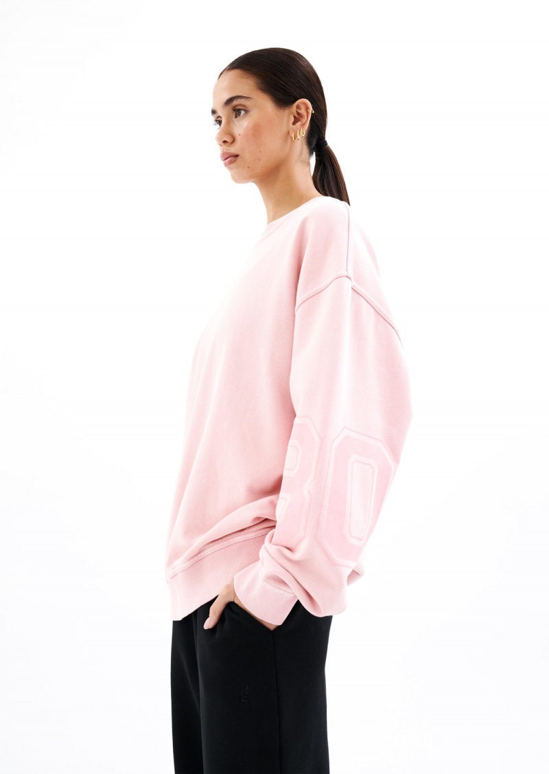 Flamingo Pink P.E Nation Backfield Sweater | DUKHQOC-17