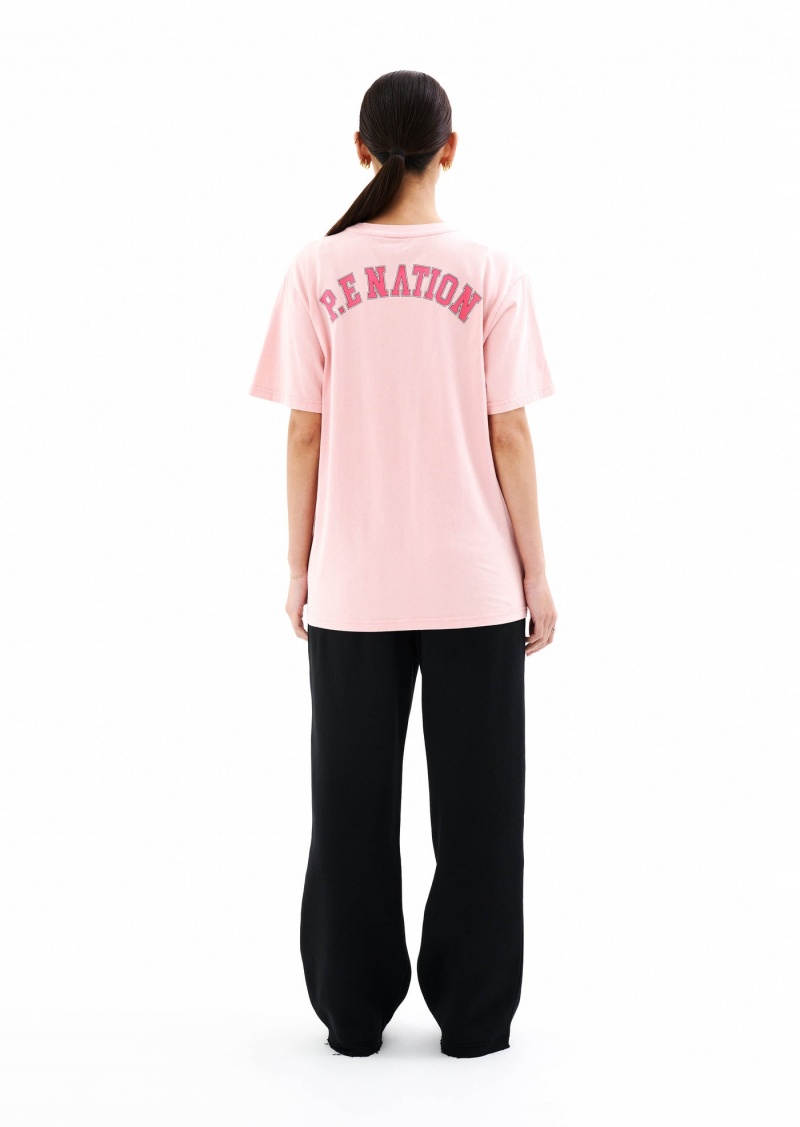 Flamingo Pink P.E Nation Barkley Tee | SAQFDRL-09