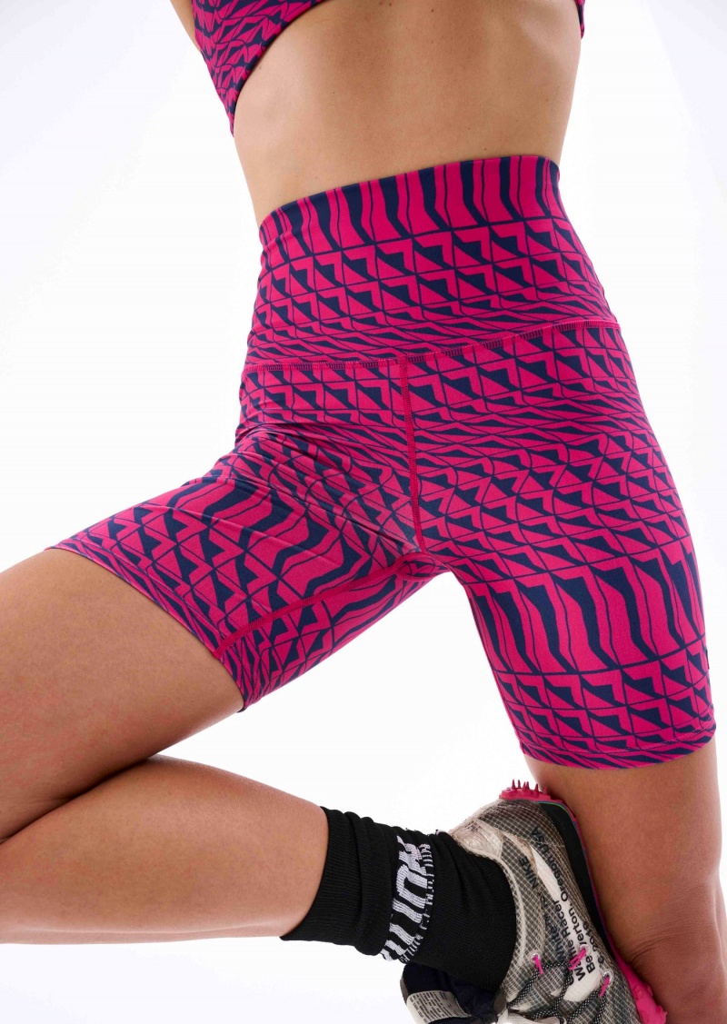 Geometric Print P.E Nation Empire Bike Short | VEAXKFS-64