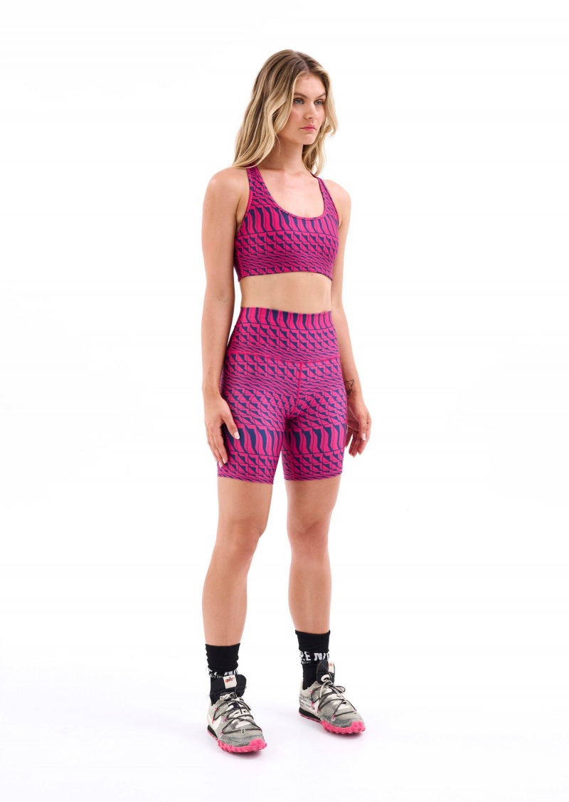 Geometric Print P.E Nation Empire Sports Bra | NILMPEJ-40