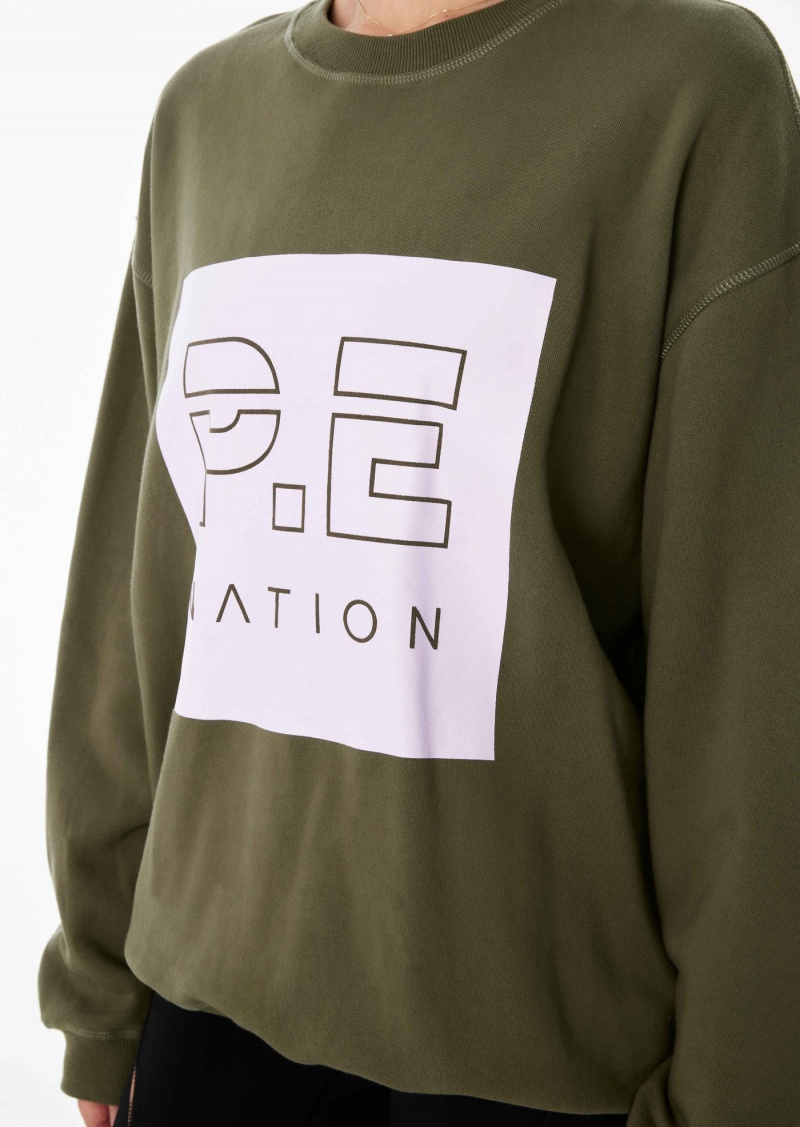 Khaki P.E Nation Cut Shot Sweat | NYSQCME-83