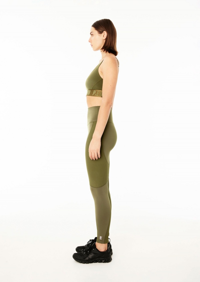 Khaki P.E Nation Free Play Full Length Legging | QDKBHPI-79