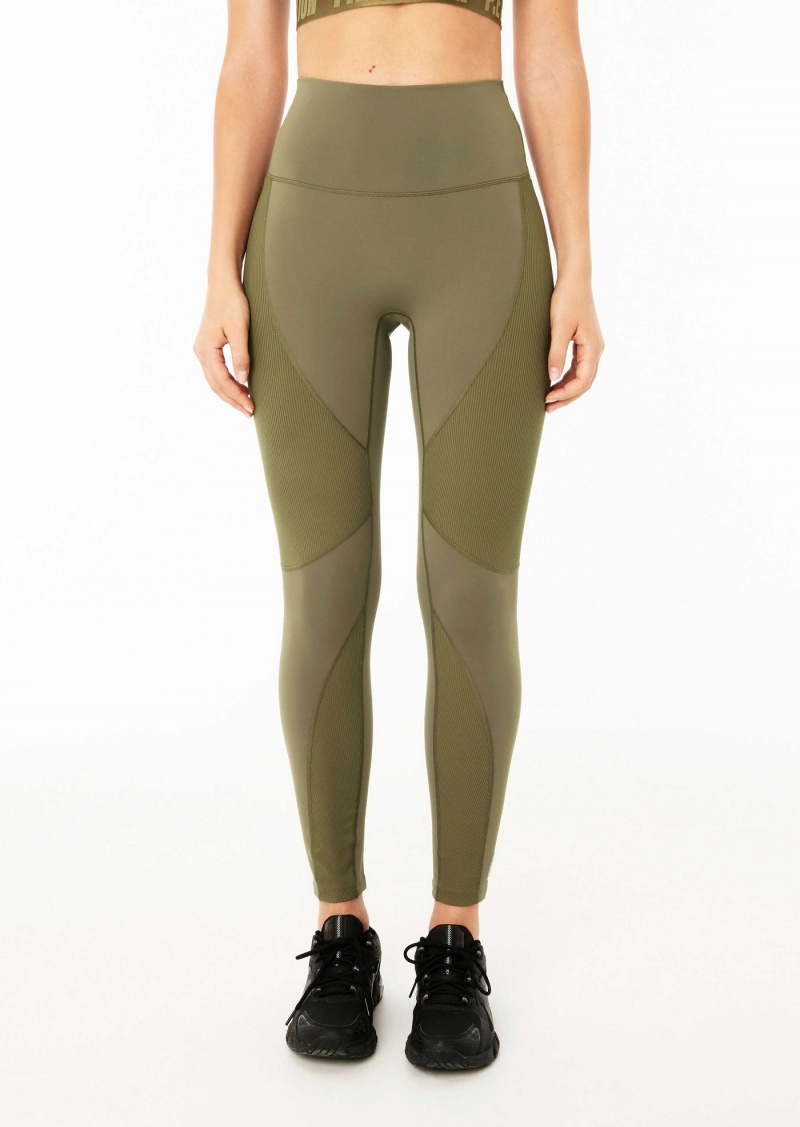 Khaki P.E Nation Free Play Full Length Legging | QDKBHPI-79