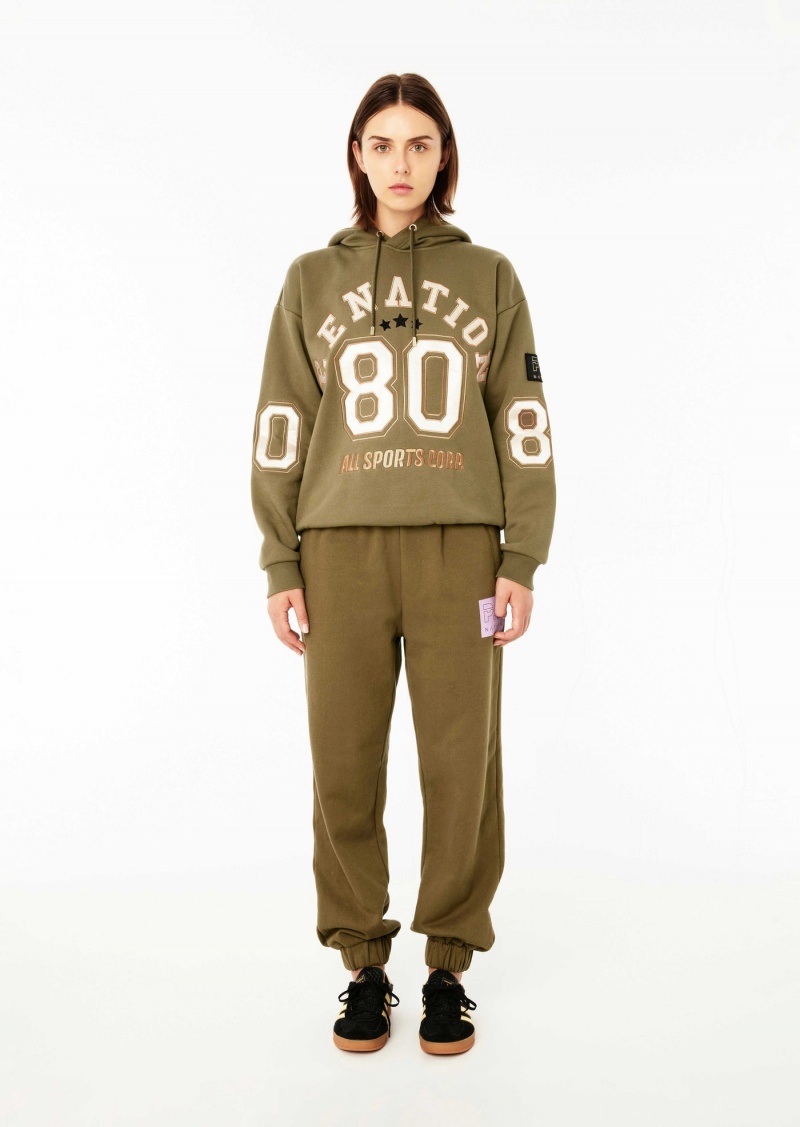 Khaki P.E Nation Hyperspeed Hoodie | QENVDBL-26