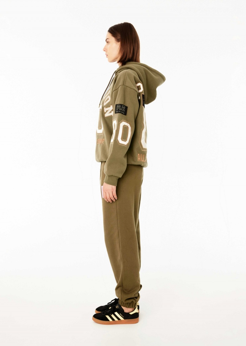 Khaki P.E Nation Hyperspeed Hoodie | QENVDBL-26