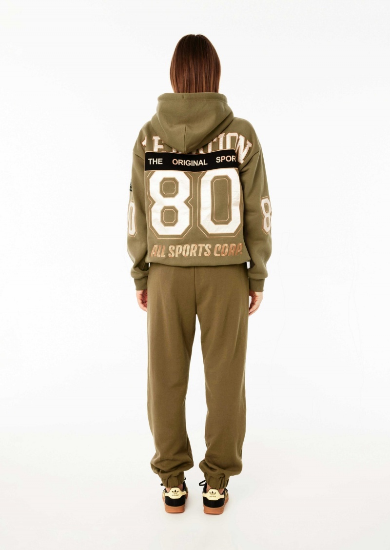 Khaki P.E Nation Hyperspeed Hoodie | QENVDBL-26