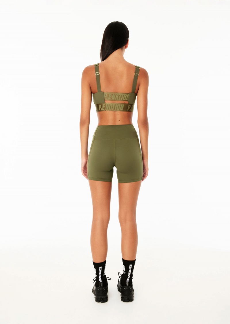 Khaki P.E Nation Recalibrate 5" Bike Short | OGSVPRW-36