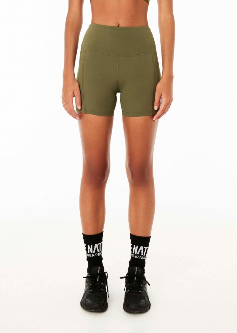 Khaki P.E Nation Recalibrate 5" Bike Short | OGSVPRW-36