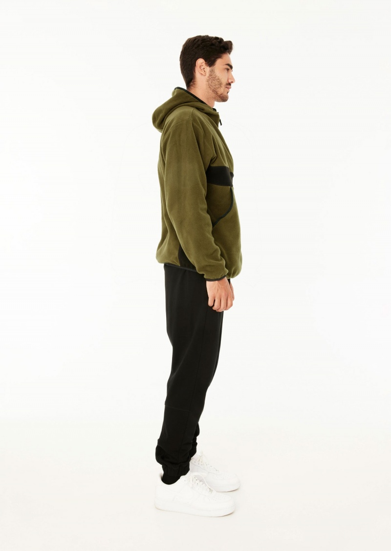 Khaki P.E Nation Title Defence Polar Fleece Hood | HBYLPUJ-32