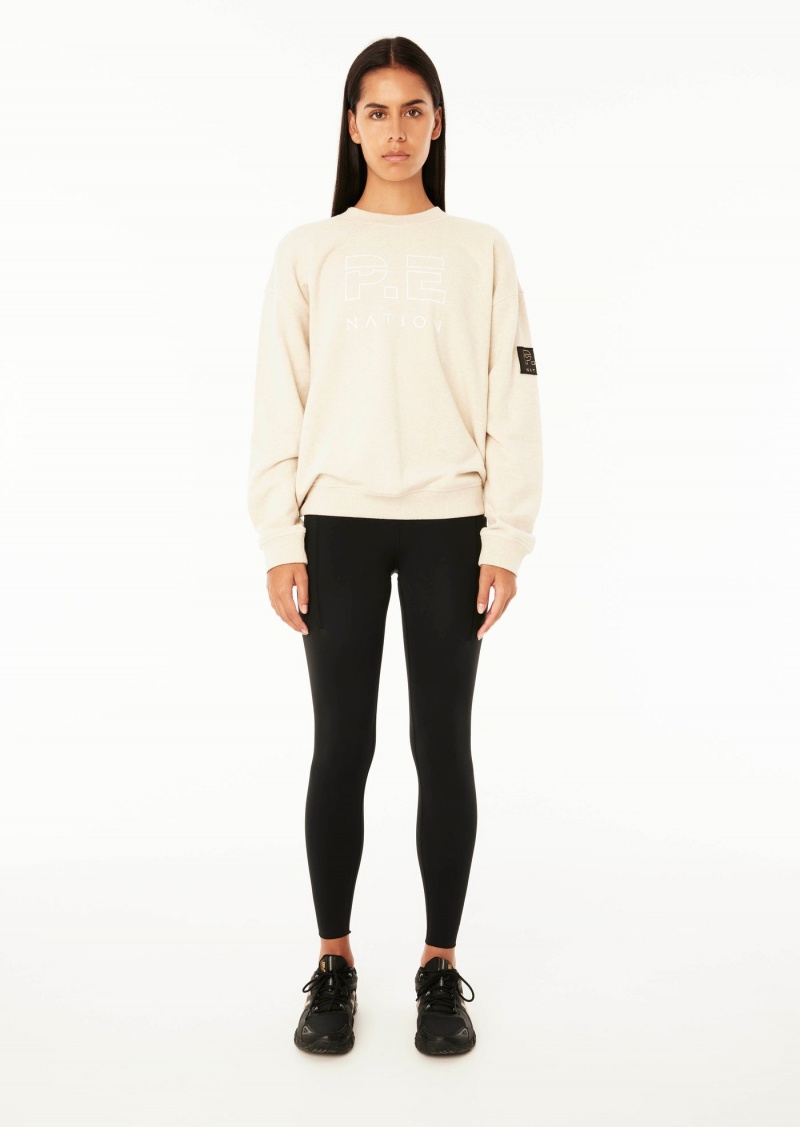 Oatmeal Marle P.E Nation Heads Up Sweat | YGXSEAD-06