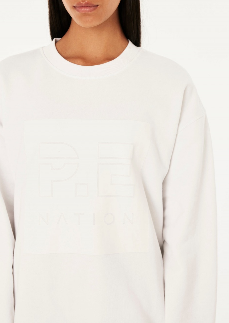 Optic White P.E Nation Cut Shot Sweat | KHQURLM-40