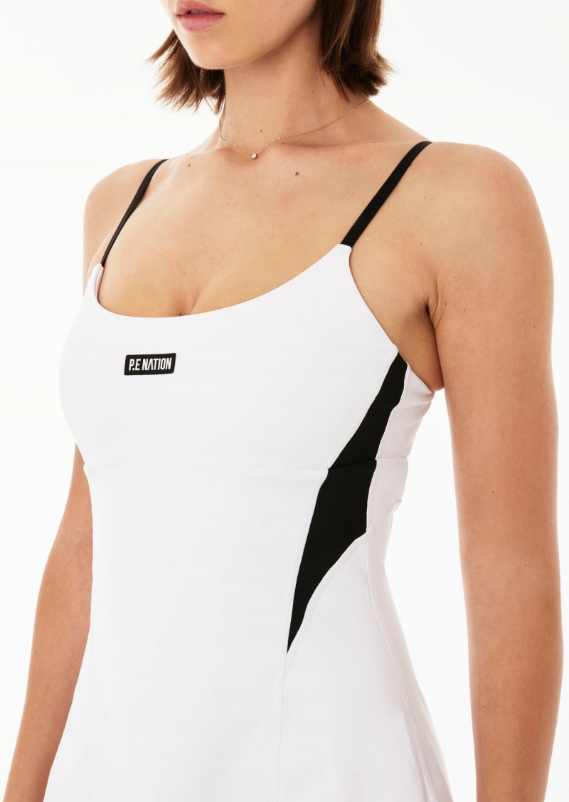 Optic White P.E Nation Vanderbuilt Dress | TRNYSHQ-86