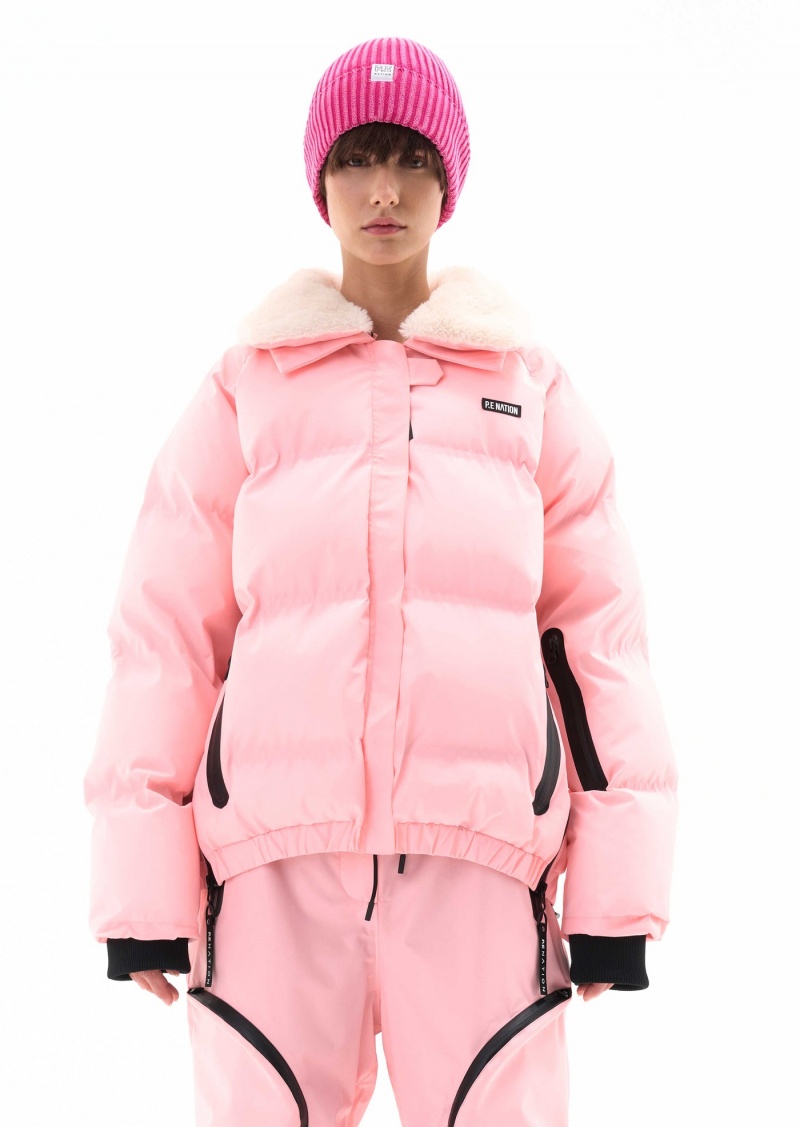 Pastel Pink P.E Nation Saroma Snow Jacket | PDJCNHE-52