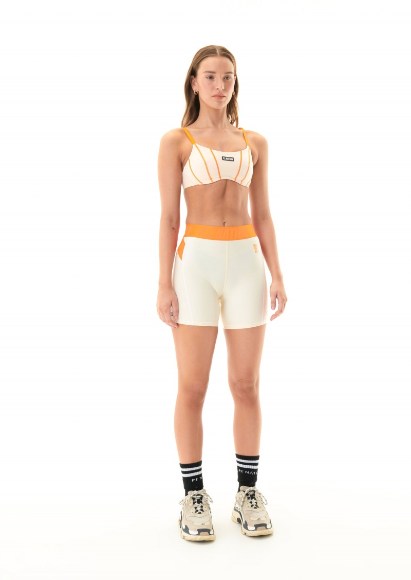 Pearled Ivory P.E Nation Fairway Bike Short | IXQBMPD-38