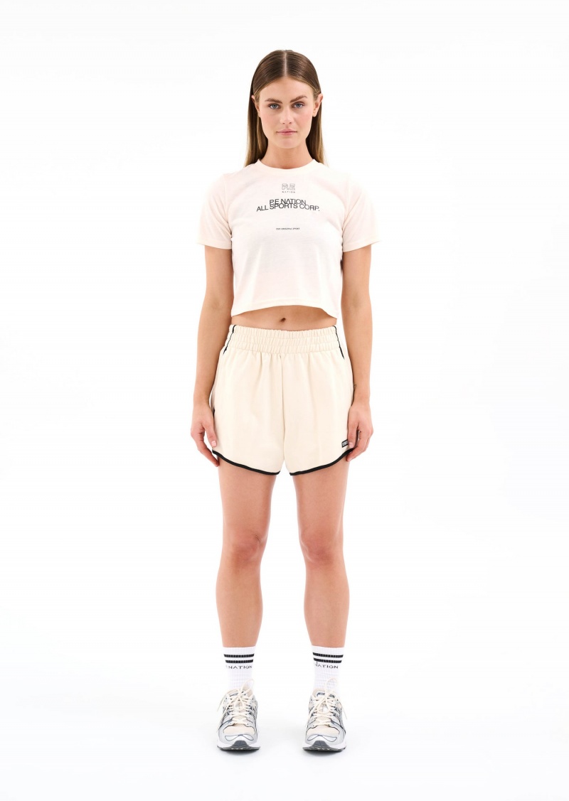 Pearled Ivory P.E Nation Parallel Tee | JKXHRWM-80