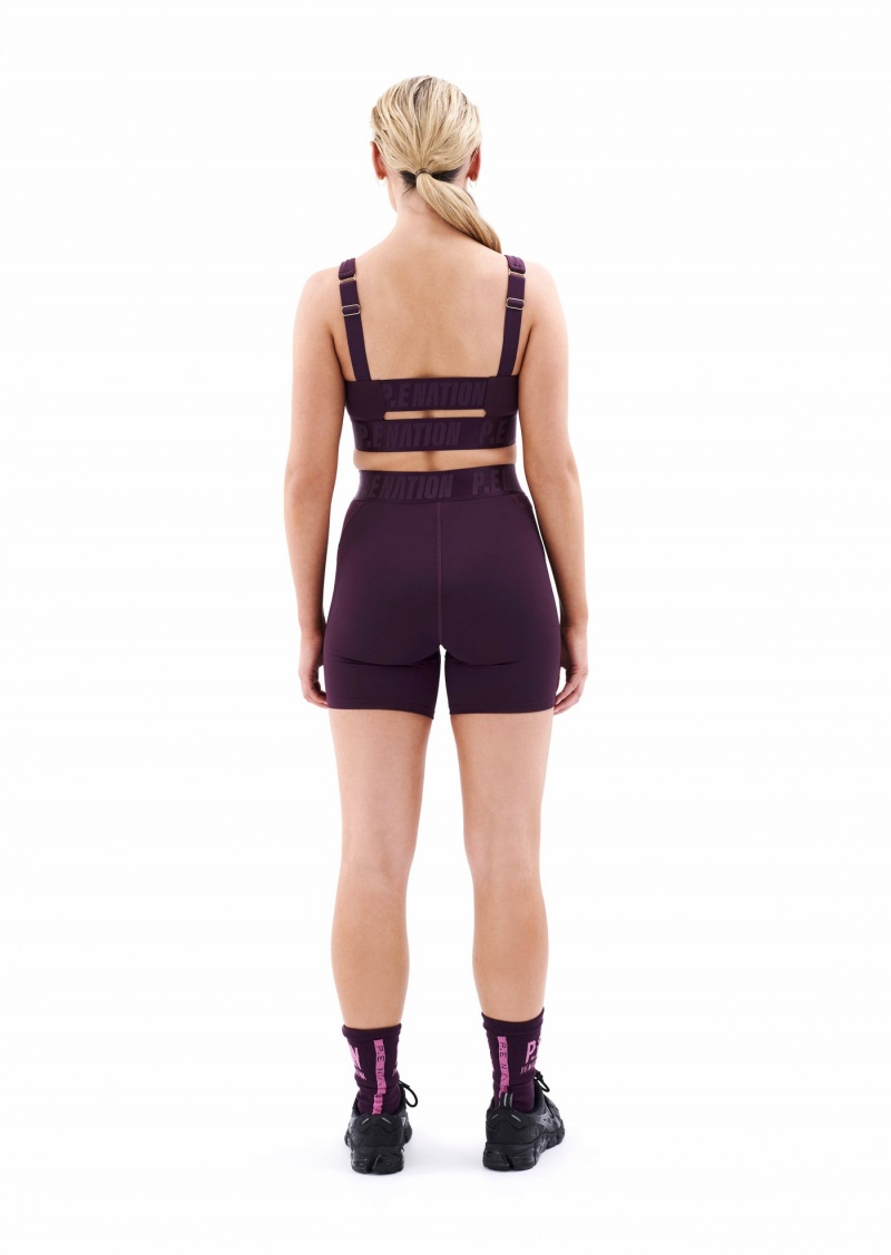 Potent Purple P.E Nation Backcheck Bike Short | OZMHICK-75