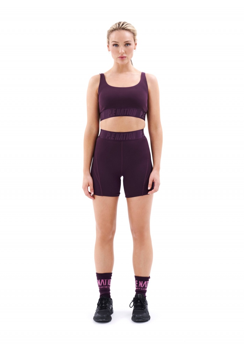 Potent Purple P.E Nation Backcheck Bike Short | OZMHICK-75