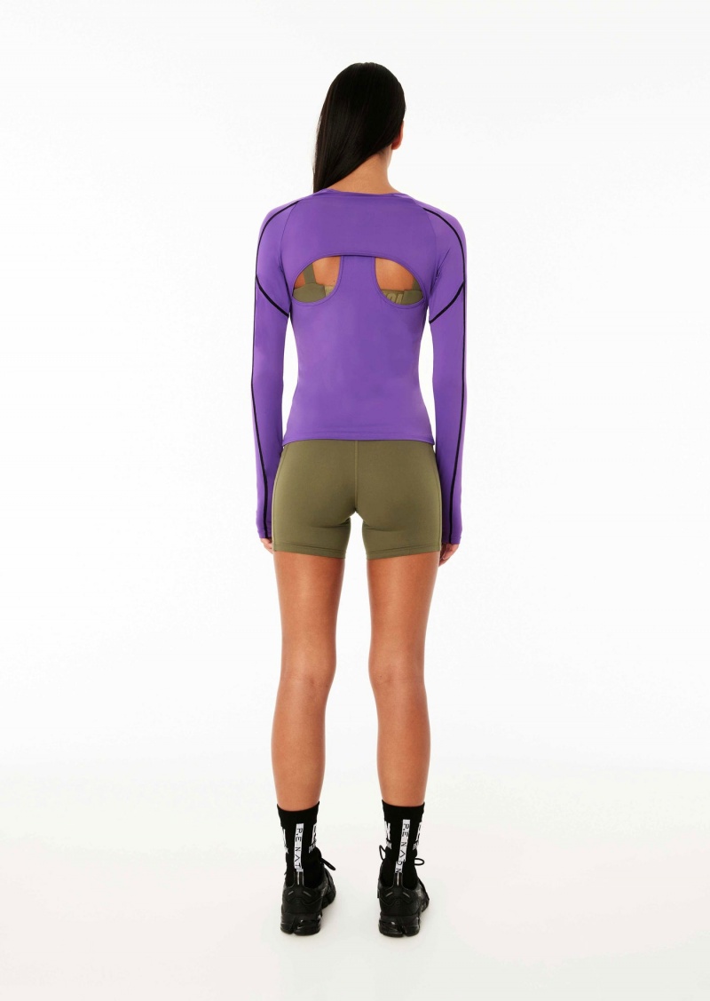 Royal Lilac P.E Nation Heat Race Ls Active Top | DFCPXAE-03