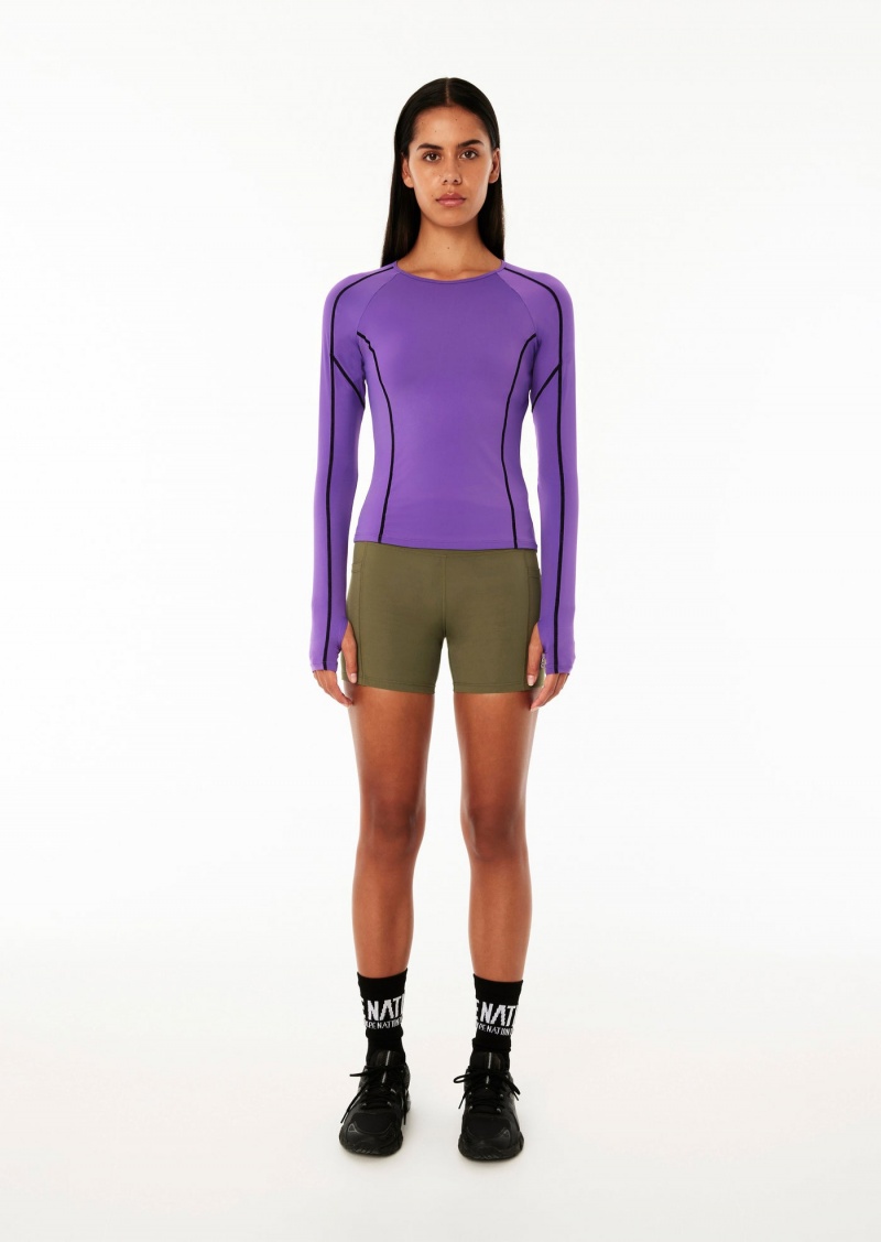 Royal Lilac P.E Nation Heat Race Ls Active Top | DFCPXAE-03