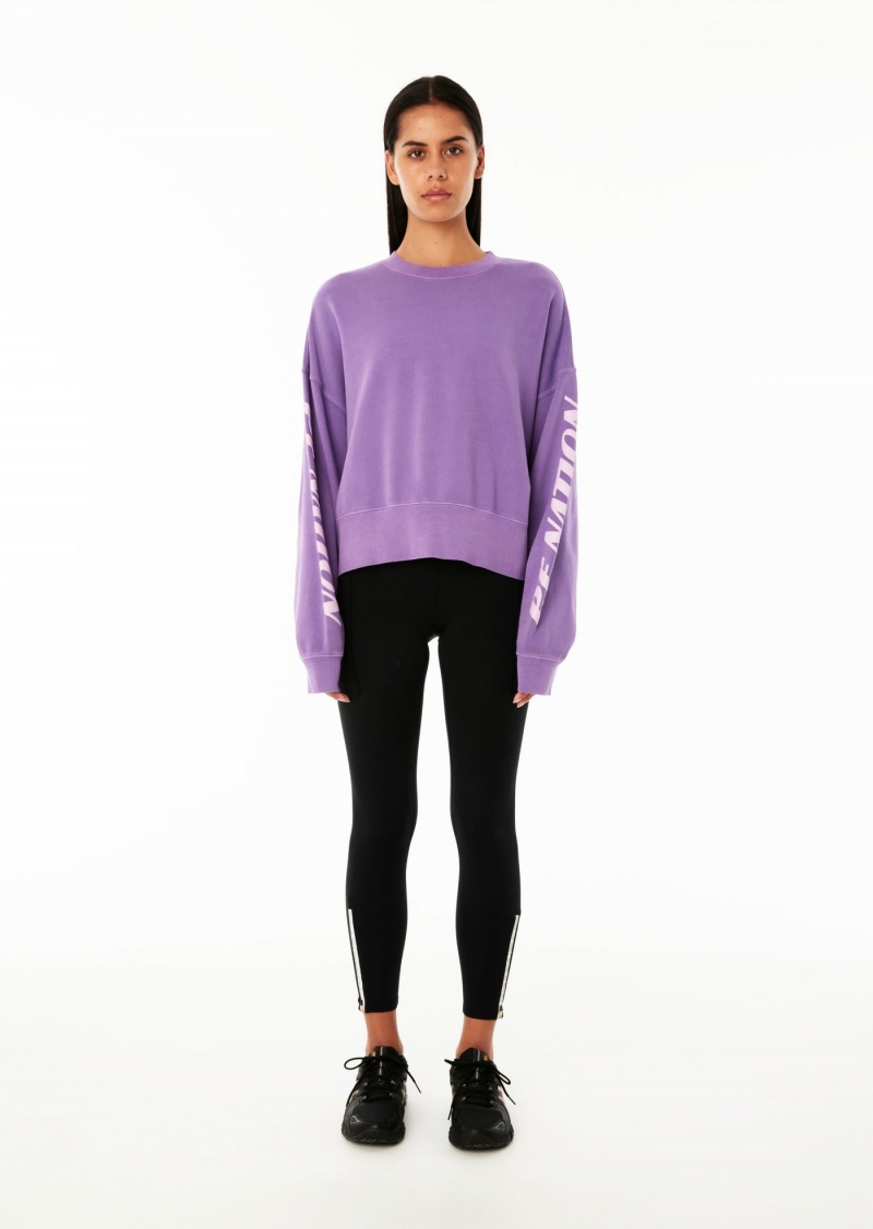 Royal Lilac P.E Nation Points Lead Reclibrate Sweat | UODWBZA-70