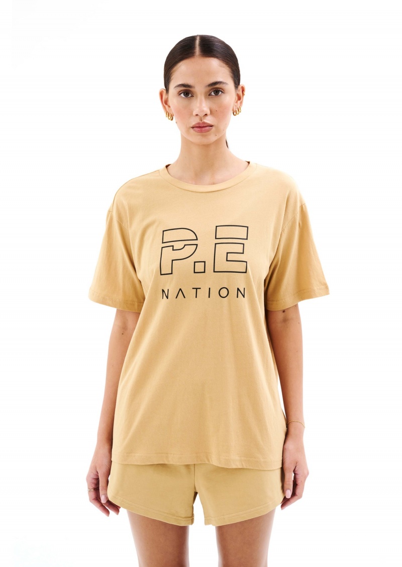 Sand P.E Nation Heads Up Tee | RVWZGBX-71