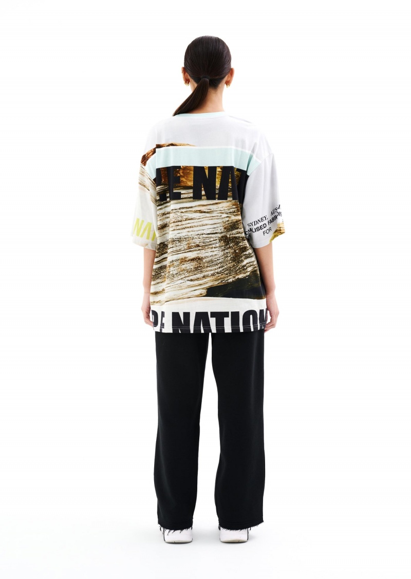 Scene Print P.E Nation Bermuda Tee | AXCKBZP-07