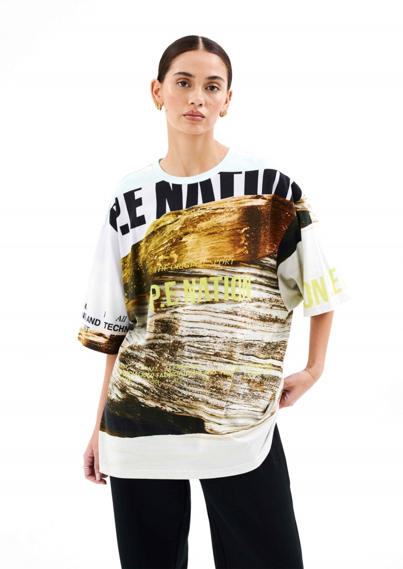 Scene Print P.E Nation Bermuda Tee | AXCKBZP-07