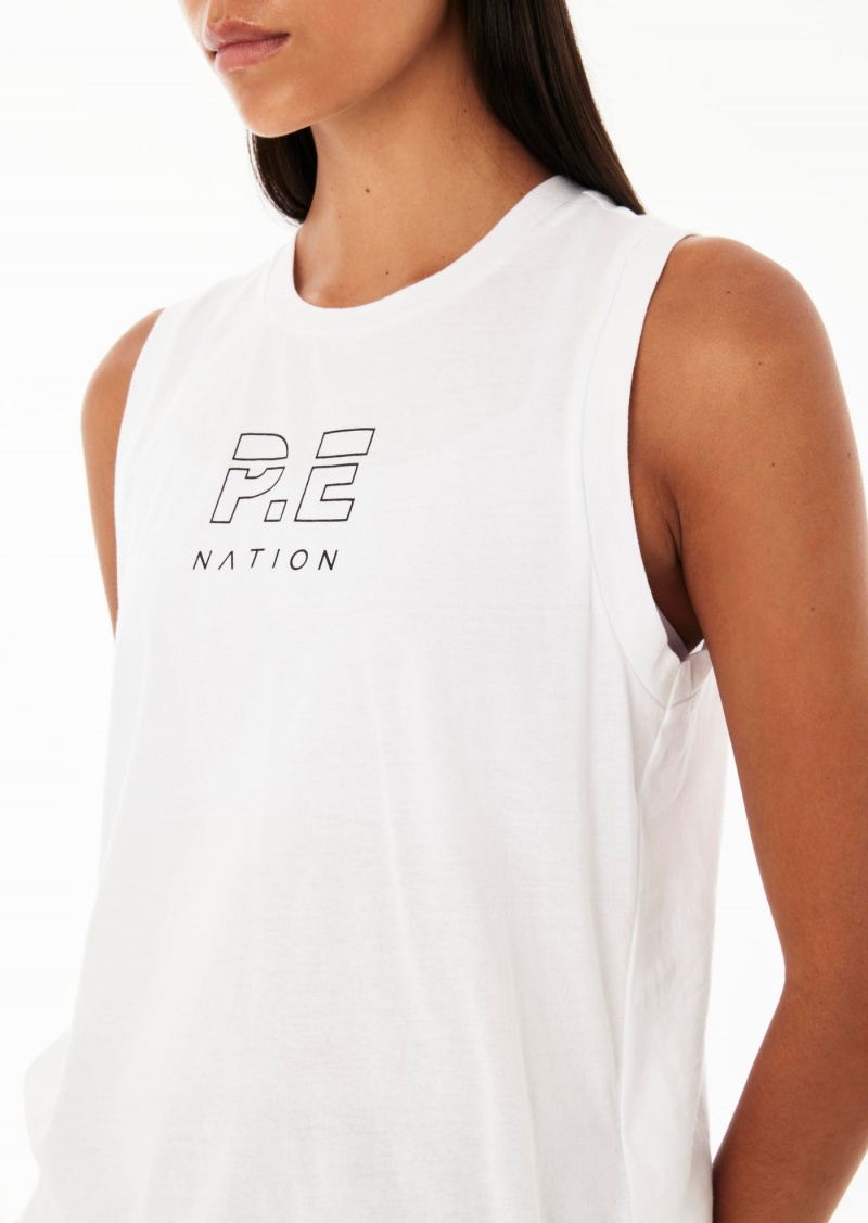 White P.E Nation Classic Shuffle Tank | RQEVYSZ-73