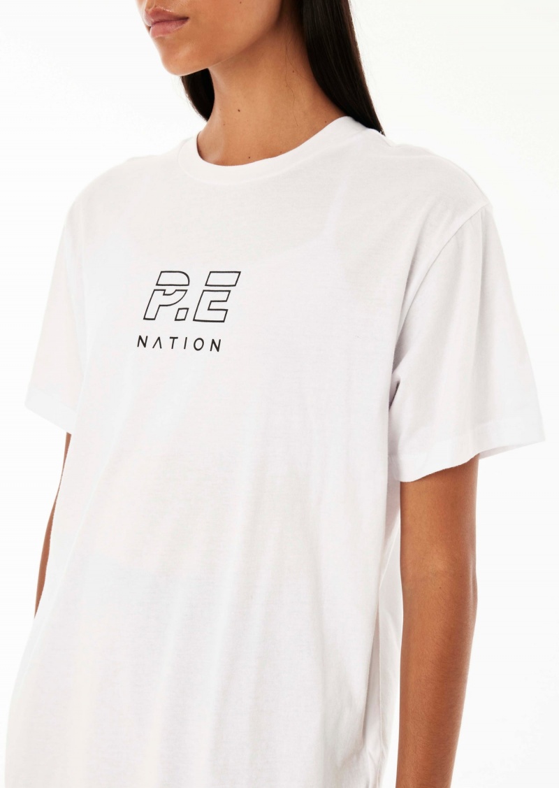 White P.E Nation Heads Up Tee | HVCNARK-75